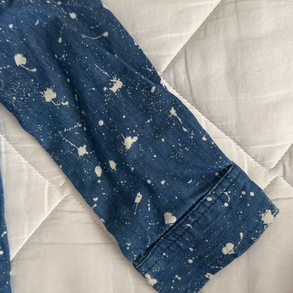 First Impressions Navy Splatter Kids Button Down Shirt size 3T - Picture 5 of 6